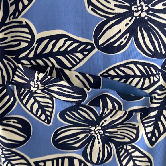 Katherine Way Blue and White Floral Midi Dress size S made in USA - Picture 4 of 8